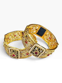 Heirloom Heritage Rectangular Openable Kada Bangles for Women - view 3
