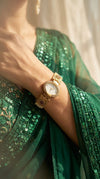 Heritage Beaded Oval Crystal Dial Kundan Watch for Women - view 3