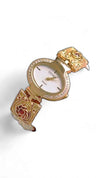 Heritage Beaded Oval Flower Dial Kundan Watch for Women