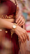 Heritage Flower Ultra Luxe Round Crystal Dial Rajwadi Watch for Women - view 3