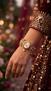 Heritage Flower Ultra Luxe Round Crystal Dial Rajwadi Watch for Women - view 4