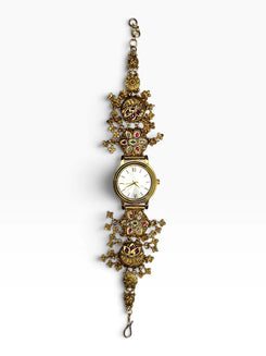 Heritage Luxury Floral Golden Dial Rajwadi Watch for Women - view 4
