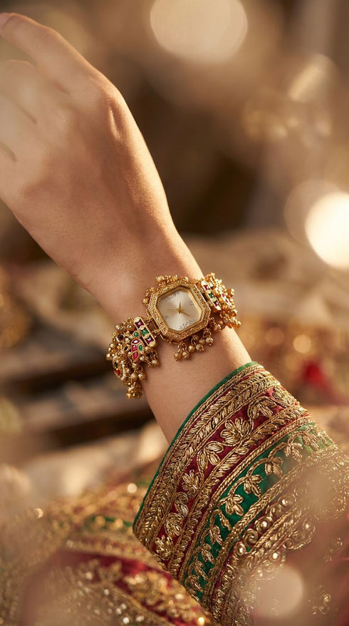 Heritage Luxury Octagonal Dial Rajwadi Watch for Women
