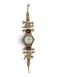 Heritage Luxury Red Motif Rajwadi Watch for Women - view 3