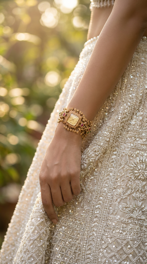 Heritage Luxury Square Rajwadi Watch for Women