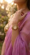 Heritage Luxury White Elephant Dial Rajwadi Watch for Women