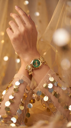 Heritage Maharani Green Elephant Dial Rajwadi Watch for Women - view 5