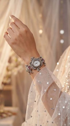 Heritage Oxidised Elephant Motif Watch for Women - view 2