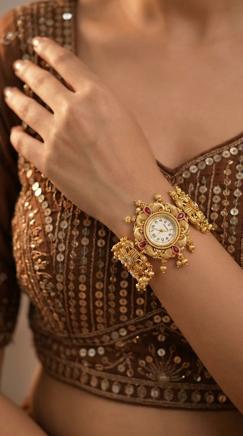 Heritage Ranisa Beaded Strap Pink Rajwadi Watch for Women
