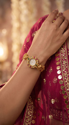 Heritage Ranisa Gold Leaf Elephant Rajwadi Watch for Women - view 4