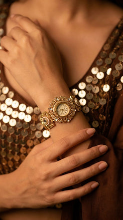 Heritage Ranisa Gold Mirror Rajwadi Watch for Women - view 2