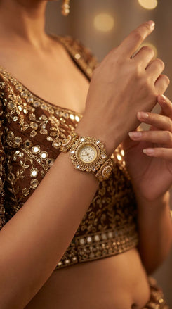Heritage Ranisa Gold Mirror Rajwadi Watch for Women - view 4