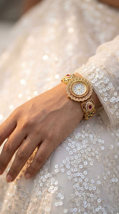 Heritage Ranisa Golden Border Rajwadi Watch for Women - view 2