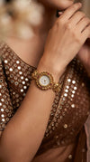Heritage Ranisa Golden Leaf Rajwadi Watch for Women - view 3