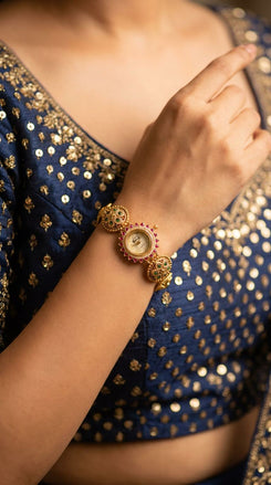 Heritage Ranisa Round Pink-Green Rajwadi Watch for Women - view 2