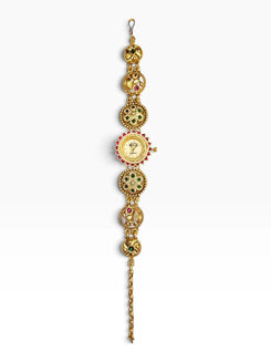 Heritage Ranisa Round Pink-Green Rajwadi Watch for Women - view 3
