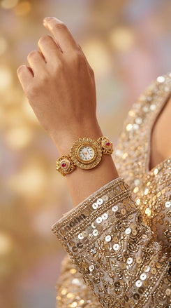 Heritage Ranisa White Flower Kundan Rajwadi Watch for Women - view 2
