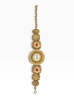 Heritage Ranisa White Flower Kundan Rajwadi Watch for Women - view 3