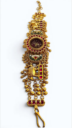 Heritage Red Dial Meenakari Ghungroo Watch for Women - view 2