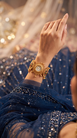 Heritage Triple Round Flower Rajwadi Watch for Women - view 2
