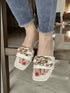 Ivory Chained White Flats - cunei