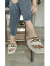 Ivory Chained White Flats - cunei