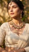Kundan Full Stone Choker Necklace Set - view 5