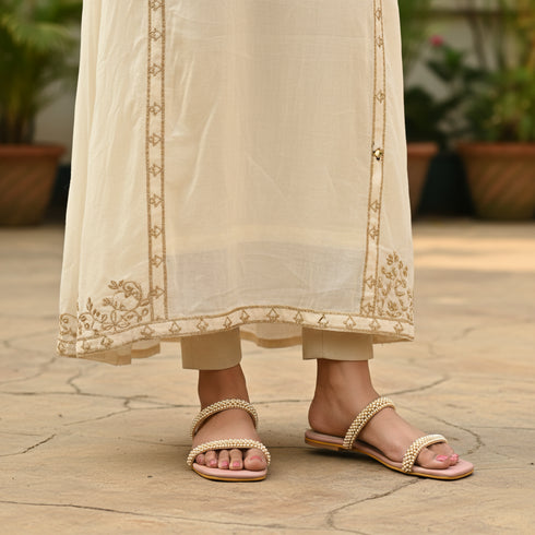 Twin Seed-Pearl and Pink Flats