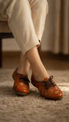 Lace Up Leather Tan Jutti for Women - view 8