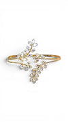Leafy Crystal Cuff Bracelet for Women - Party & Wedding Wear - view 2