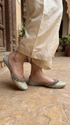 Light Blue Ghungroo Jutti for Women - view 4