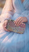 Light Blue Patchwork Party Clutch - view 2