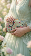 Light Green Patchwork Party Clutch - view 2