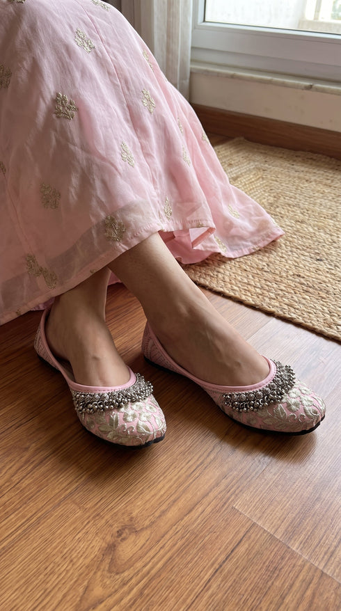 Light Pink Ghungroo Jutti for Women