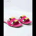 Womens Luxe Golden Hot Pink Flats
