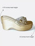 Luxurious Gold Studded Transparent Strap Wedges โ Womenโs Fashion - cunei