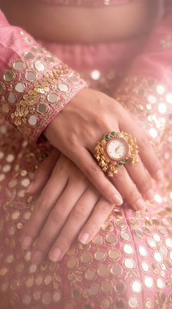Luxury Green Ring Heritage Dial Watch for Women - view 2