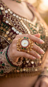 Luxury Green Ring Heritage Dial Watch for Women - view 3