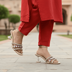 Mauve Heels for Women - Party & Wedding Wear - Image 6 - Cunei India