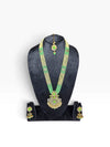 Mint Green and Gold Multi Strand Pearl Bead Long Necklace Set product photo, Cunei India