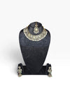 Mint Pink and White Floral Kundan Meenakari Drops Necklace Set product photo, Cunei India