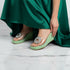 Pastel Green Wedges with Transparent Strap