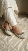 White Ghungroo Jutti for Women