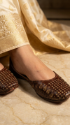 Dotted and Spotted in Tan Jutti for Women