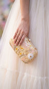 Nude Embroidered Party Clutch - view 2