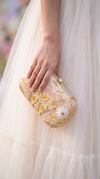Nude Embroidered Party Clutch - view 2