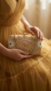 Nude Embroidered Party Clutch - view 3