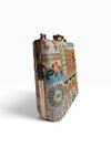 Nude Patchwork Rectangular Box Clutch - view 3