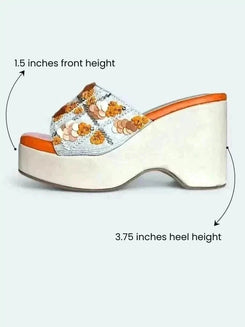 Womens Orange Blossom Wedges