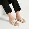White Crossed Pallid Flats for Women - Daily & Office Wear - Image 2 - Cunei India